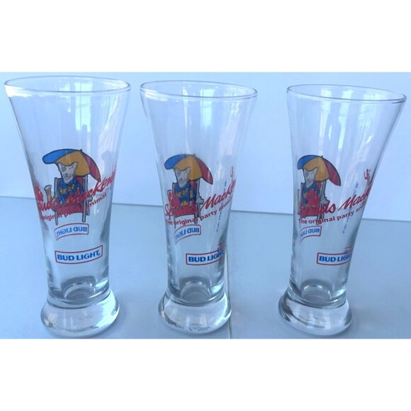 Set of 3 VINTAGE Anheuser-Busch, Inc. Bud Light Spuds Mackenzie 11 oz. Glasses - Picture 3 of 15